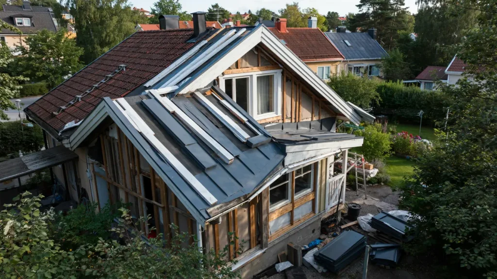 byte av vindskivor och pl t p gavel i h sselby villastad